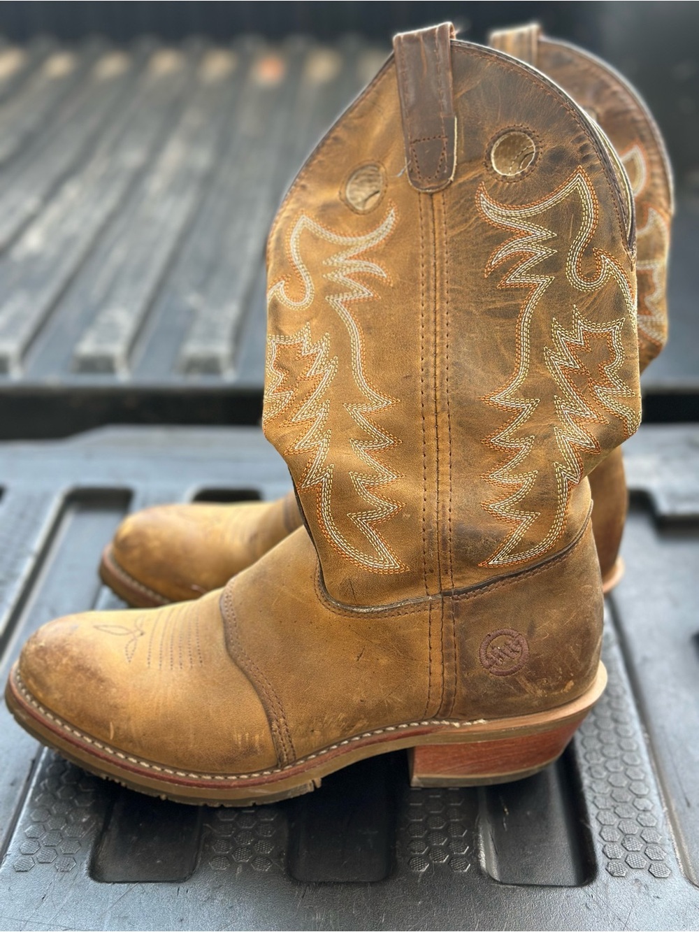 Double H Rustic Brown Leather Cowboy Boots - Men's